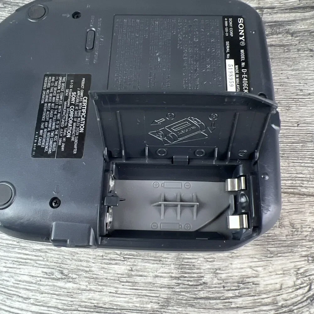 Sony Discman Portable CD Player ESP2 D-E406CK CD Powers On No Play *PARTS